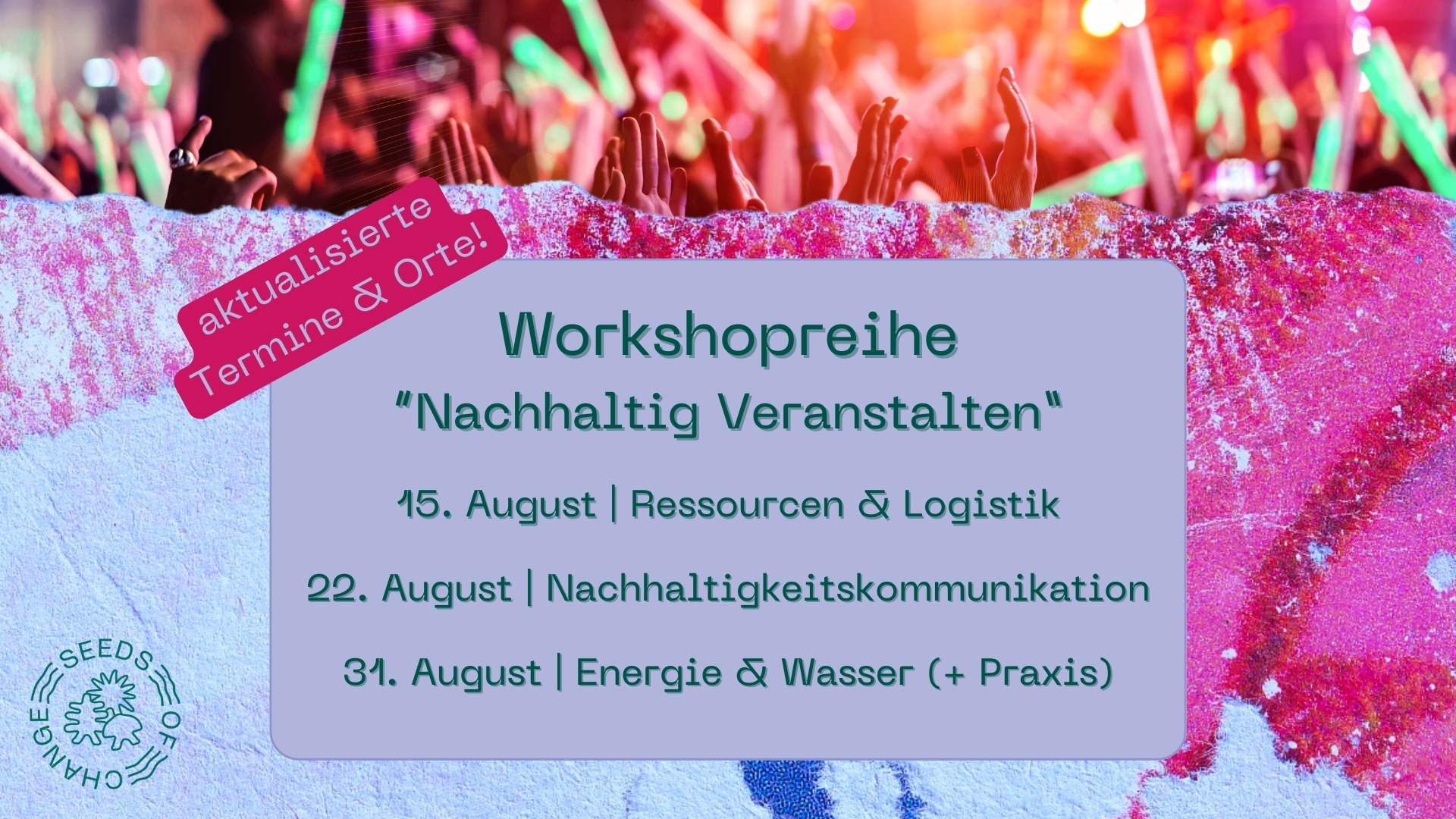 Workshopreihe “Nachhaltig Veranstalten”